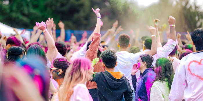 UBC Students celebrating Holi