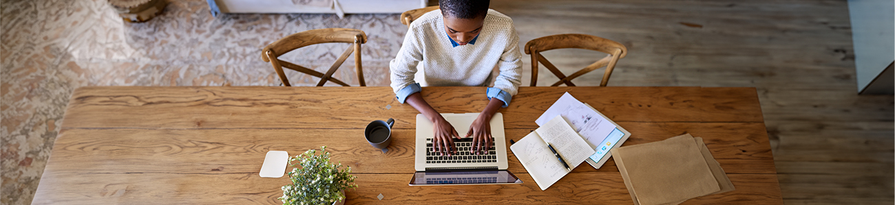 UBC employee working from home