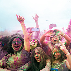 UBC students celebrating Holi